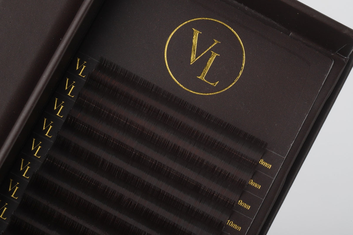 Classic Flat Brown Lash Trays 0.15